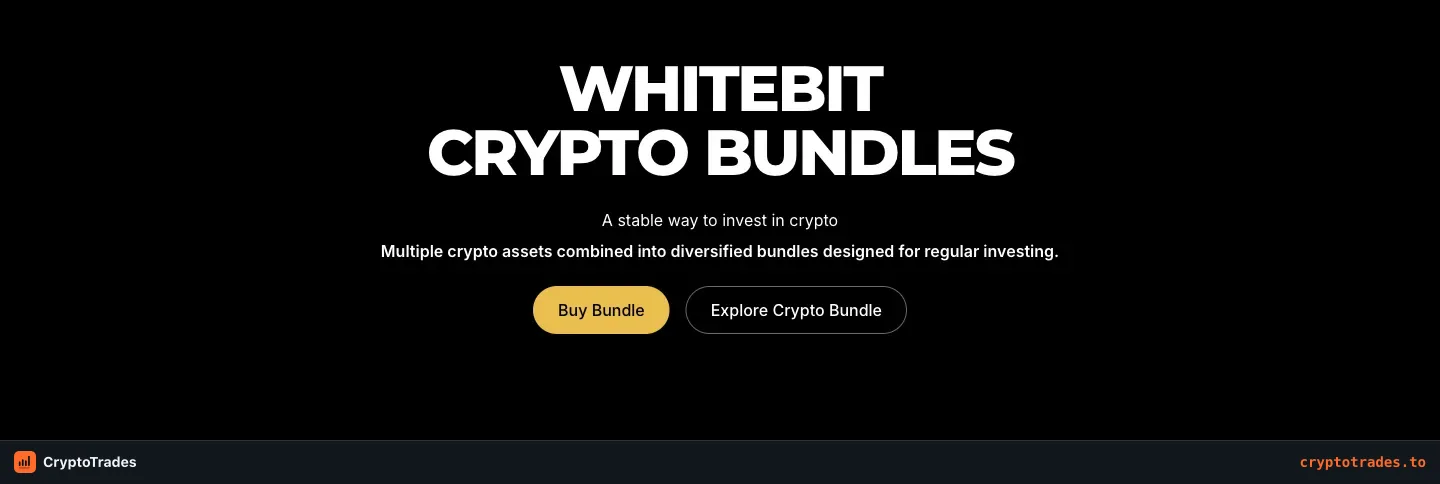 WhiteBIT Crypto Bundles product page for one-click diversified portfolios